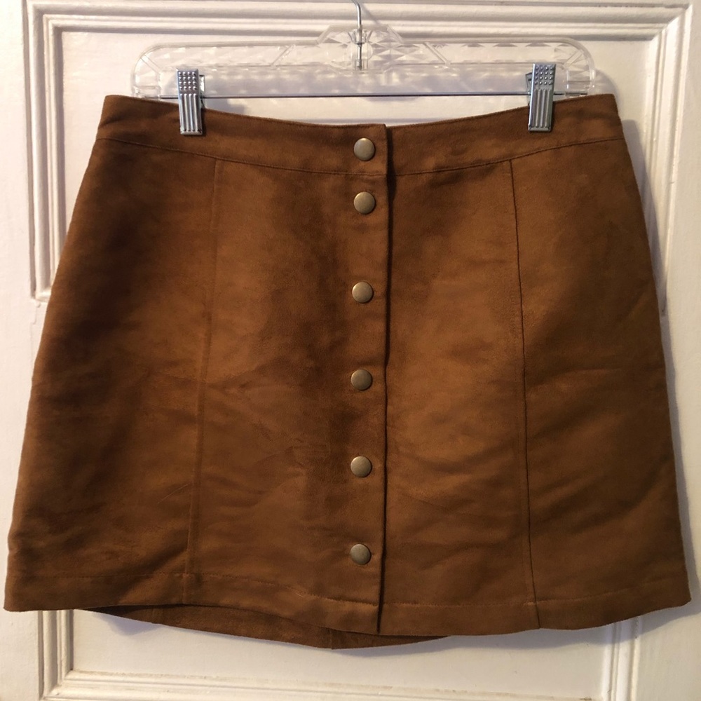 Old Navy Faux Suede Button Down Skirt